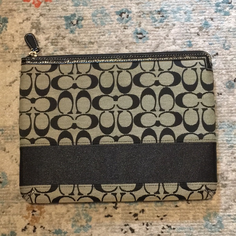 COACH Signature Padded Zip Sleeve for iPad or Tablet